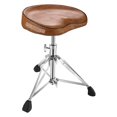thumbnail image 1 of 5 Core Thick Padded Foldable Drum Throne Saddle Stool Adjustable Height No-Slip Brown DS CH BR SDL, 1 of 6