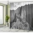 thumbnail image 5 of Ambesonne Landscape Shower Curtain, View Peru Village, 69"Wx70"L, Black and White, 5 of 5