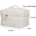 thumbnail image 7 of Juoxeepy Cotton Makeup Bag Large Travel Cosmetic Bag Quilted Cosmetic Pouch Coquette Aesthetic Floral Toiletry Bag, 7 of 7