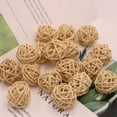 Jlong 12pcs Wicker Rattan Balls Decorative Ball Orbs Vase Fillers Table