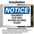 thumbnail image 3 of (2 Pack) Children'S Play Area No Dogs Allowed Please OSHA Notice Sign, 3 of 7