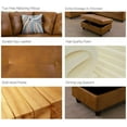 thumbnail image 4 of Ainehome Furniture Faux Leather Sectional Sofa Set, L Shape Living Room Couch Set (Left Hand Facing, Ginger), 4 of 8
