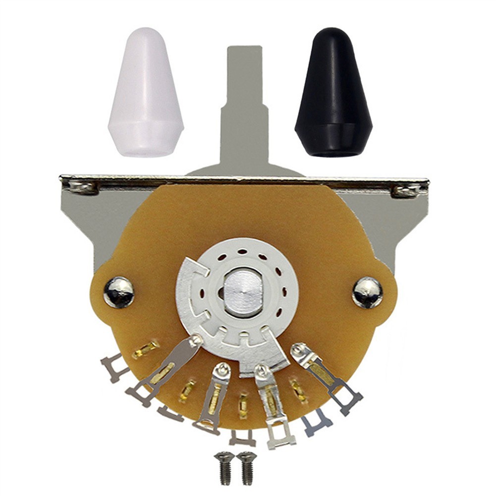 QXKE 3Way 5 Way Electric Guitar Switch with Toggle Tip Screws for Strat