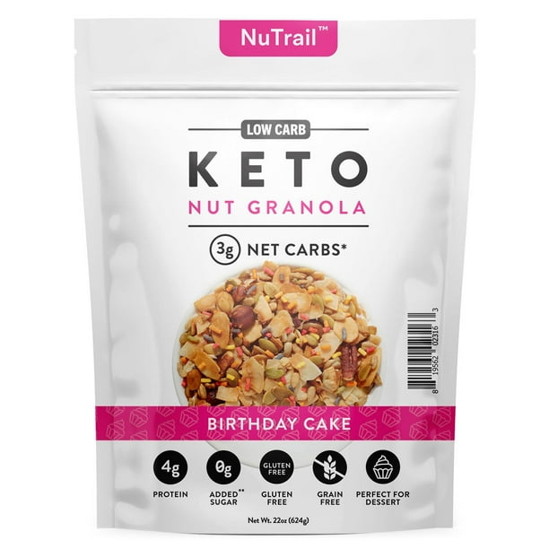 NuTrail Keto Nut Granola, Birthday Cake (22 Ounce)