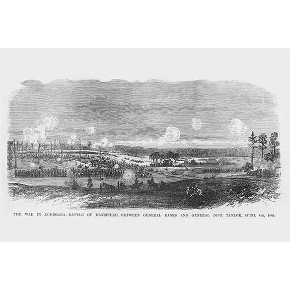 Battle of Mansfield Between Banks and Dick Taylor-Fine Art Canvas Print (20" x 30")