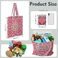 thumbnail image 2 of Tribal Boho Mandala Canvas Tote – Abstract Geometric Design, Foldable and Reusable, 2 of 4