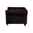 thumbnail image 6 of American Home Classic Claire 15" Velvet and Solid Wood Bench in Gold and Navy, 6 of 11