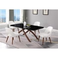 thumbnail image 2 of Milan Emerson Dining Set with Black Glass Table & Open Back Chairs, 2 of 6
