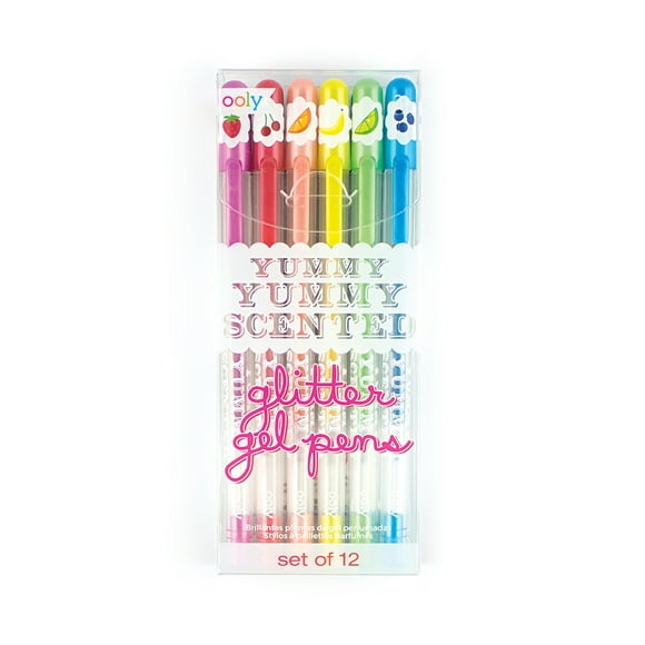 Ooly Bolígrafo de gel YUMMY YUMMY SCENTED - 132-14 - Con brillantina, 12 piezas OOLY 132-14