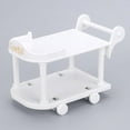 thumbnail image 6 of Almencla 1 :12 Scale Dollhouse Kitchen Serving Cart Dollhouse Decoration Lightweight Pretend Play Mini Bar Buffet Cart for Furnishings White, 6 of 8