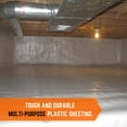 thumbnail image 2 of Farm Plastic Supply - White Plastic Sheeting - 6 mil - (10' x 100') - Thick Plastic Sheeting, Heavy Duty Polyethylene Film, Drop Cloth Vapor Barrier Covering for Crawl Space, 2 of 5