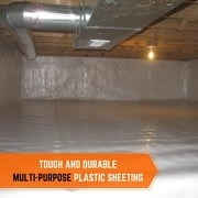 Farm Plastic Supply - White Plastic Sheeting - 6 mil - (20' x 100') - Thick Plastic Sheeting, Heavy Duty Polyethylene Film, Drop Cloth Vapor Barrier Covering for Crawl Space