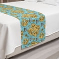 thumbnail image 2 of Sailing Bed Runner, Pirate Map Look Nautical Drawing with Sail Direction Ocean Pattern, Decorative Accent Bedding Scarf for Hotels Homes and Guestrooms, Queen, Blue Earth Yellow, by Ambesonne, 2 of 2