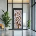 thumbnail image 6 of 2 Pcs Self-Adhesive Door Sticker 31.5"x78.7" 3D Flower and Golden Branch Door Murals Stickers PVC Removable Wallpaper Decoration for Bedrooms ​Living Room, 6 of 8