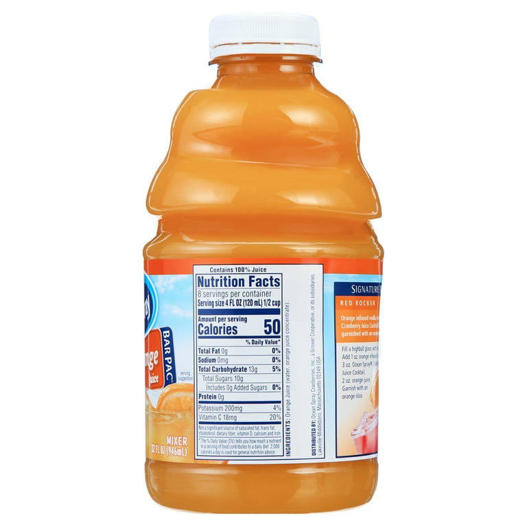 Ocean Spray 100 Orange Juice 32 Fl Oz
