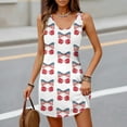 thumbnail image 3 of 4Th Of July, American Flag Casual Tank Sundress With Pockets July Boho Beach T-Shirts Round Neck Dresses Women Shirts Sweater Dresses For White 2025 Womens Dresses Casual (XL, White) ZMTing, 3 of 5