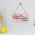 thumbnail image 5 of Not Sisters By Blood But Sisters By Heart 5x10 Hanging Plus Wall or Door Sign | Home Decor, 5 of 7