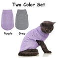 thumbnail image 5 of 2 Pcs Cat Sweater, Pet Turtleneck Knitting Sweater Coat, Puppy Clothes Warm and Soft (L), 5 of 7