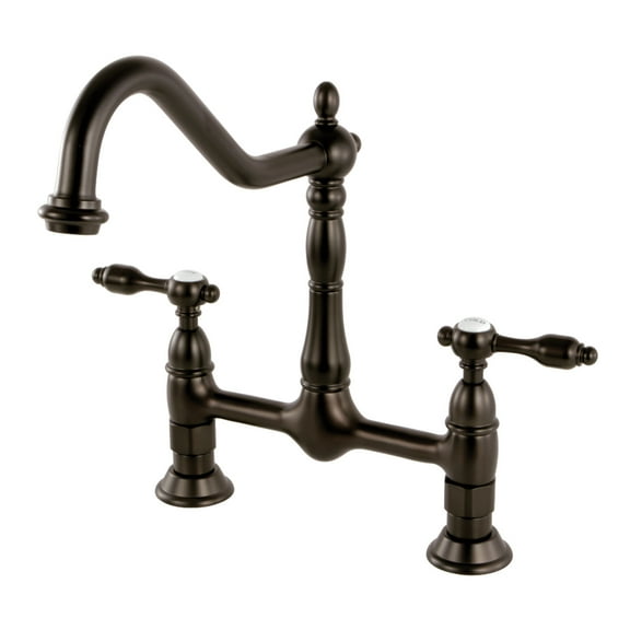 Kingston Brass KS1175TAL Tudor Bridge Kitchen Faucet, Oil Rubbed Bronze