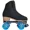 Blue Wheels, variant on Atom Quad Outdoor Roller Skates - Vista Nylon Women's Outdoor Package (Wheels: Pulse Lite 78A)