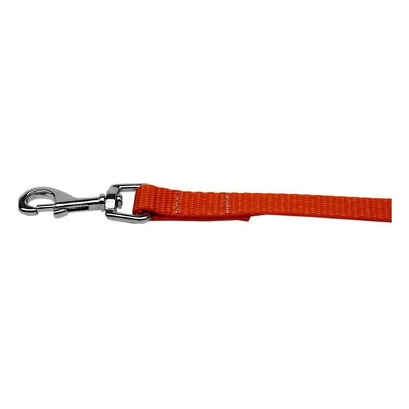 Nylon Dog Lead Leash Bright and Plain Basic Colors -Choose 6 Sizes And 16 Colors (Orange,xSmall - 3/8in by 4ft)