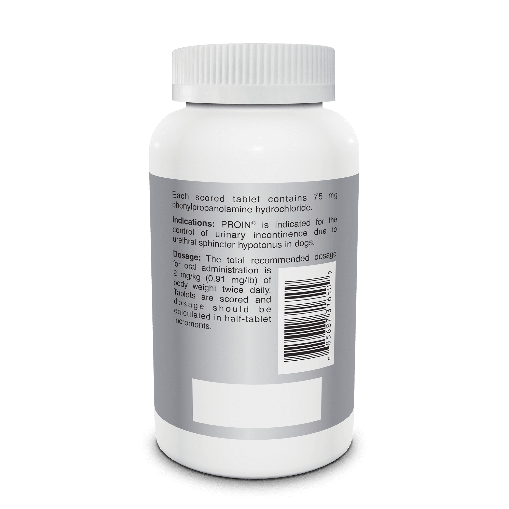 Proin (Phenylpropanolamine Hydrochloride) Chewable Tablets, 75MG