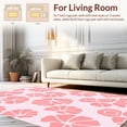 thumbnail image 2 of ODIKA 8'x8' Machine Washable Non-Slip Area Rug, Sophisticated with Jaguar Spot Motifs and Fluid Design High Traffic Rug, Pink, 323802, 2 of 7