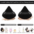 thumbnail image 3 of 12 Pieces Powder Puff Triangle Face Makeup Cosmetic for Loose Powder Soft Body Washable Reusable Foundation Sponge Mineral Wet Dry Makeup Tool(Black, Small), 3 of 7