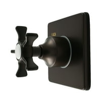 Kingston Brass KS4045NX Hamilton Single-Handle Six-Way Diverter Valve with Square Trim Kit, Oil Rubbed Bronze