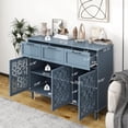 thumbnail image 7 of LFGUIZO 47″ Blue Bohemia Sideboard with 3 Drawers 3 Doors and 2 Adjustable Shelves Modern Accent Storage Cabinet for Dining Room,Living room TV Stand, 7 of 7