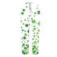 thumbnail image 4 of Fgvctg St. Patrick's Day Pajama Pants for Men Lucky Sleepwear Wide Leg Pajama Shamrock Clover Print High Waisted Pjs Pants Oversized Spring Fall Drawstring Lounge Pants with Pockets Green S, 4 of 5