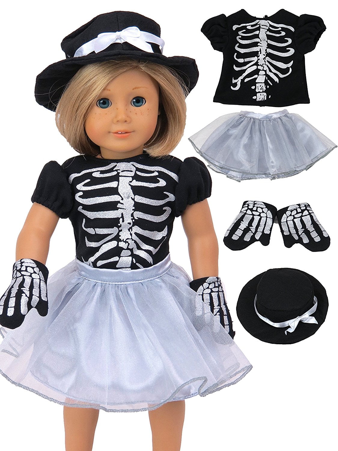 American Girl Truly Me SKELETON OUTFIT for dolls~ Halloween Costume 