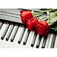 thumbnail image 2 of wall26 - Piano Keys and Red Roses - Removable Wall Mural | Self-Adhesive Large Wallpaper - 66x96 inches, 2 of 6