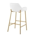 thumbnail image 6 of LumiSource Gold Metal, White PU Daniella Fixed-Height Bar Stool - Set of 2, 6 of 8