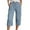 Capris A_Blue#1, variant on Fashion Straight Leg Casual High Waist Sports Loose Cropped Pants for Women with Elastic Waist and Pockets Capris C_Dark Khaki L