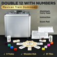 thumbnail image 2 of Juego de dominó Mexican Train Queensell con números 91 fichas, 2 of 8