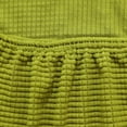 thumbnail image 6 of PiccoCasa 4Pcs Knit Jacquard Chair Slipcovers Thicker Dining Seat Protectors Yellow Green, 6 of 6