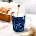 thumbnail image 3 of Yiaed Red And Blue Lightning Print Ceramics Coffee,Large Handle Design,Extra Large Tea and Coffee Cup for Office and Home Mugs, 3 of 6