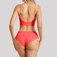 thumbnail image 4 of No Steel Ring Suspender Bra Seamless Large Size Bottom Large Backless Gathered Bra Beautiful Back Triangle Pants Set Womens Bras Sets Leather Womens Bras Sets Plus Size Garter Belt Orange L, 4 of 5