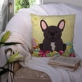 thumbnail image 3 of Easter Eggs French Bulldog Brindle Fabric Decorative Pillow, 3 of 4