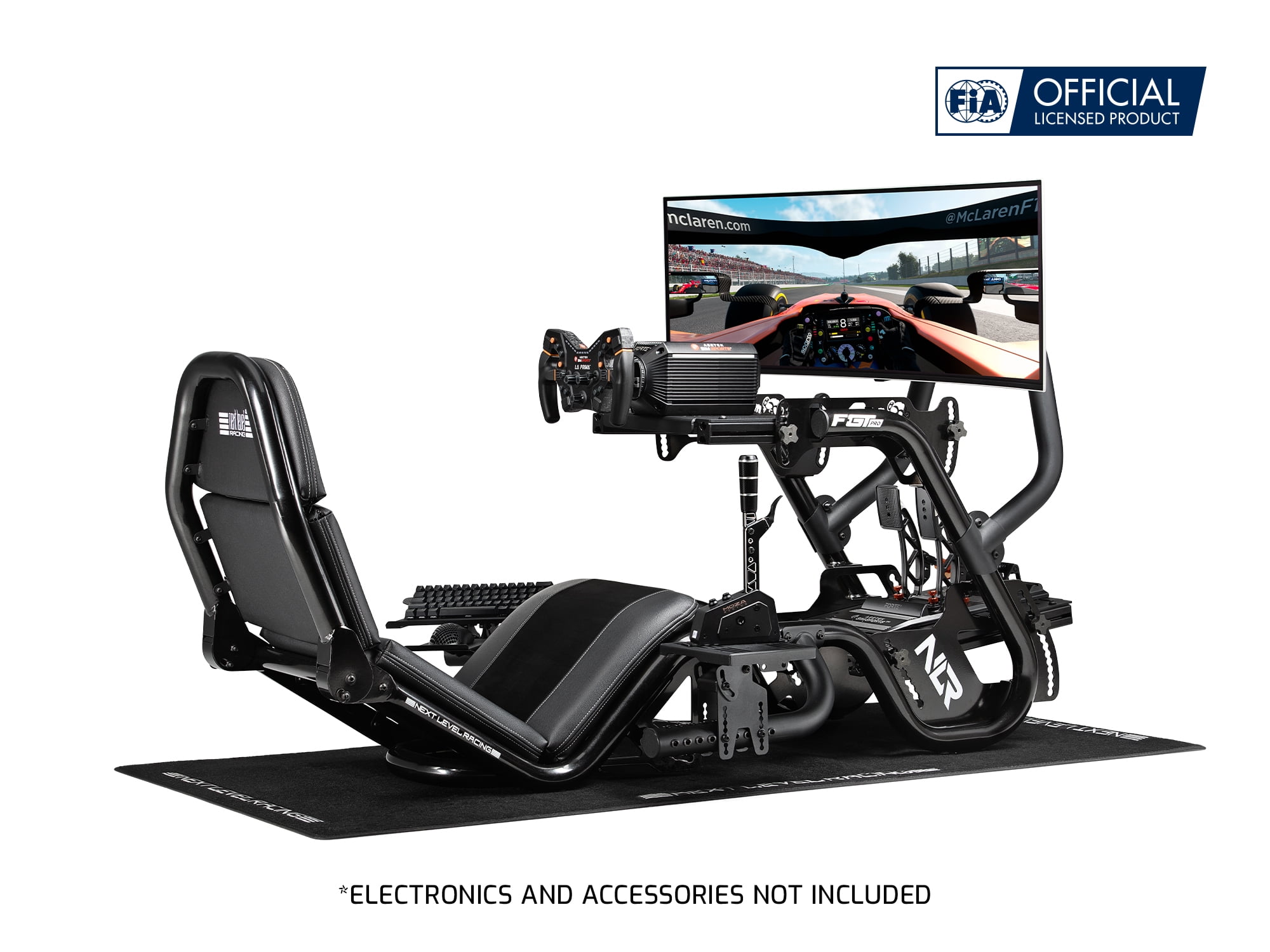 Next Level Racing® F-GT Pro Formula and GT Racing Simulator Cockpit- Black Edition [NLR-R003]