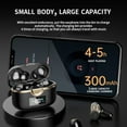 thumbnail image 3 of Biplut T22 Wireless Earphone Mega Bass Dual Moving Coils Digital Display HiFi Sound Bluetooth-compatible 5.2 Earbud for Sports (White), 3 of 13