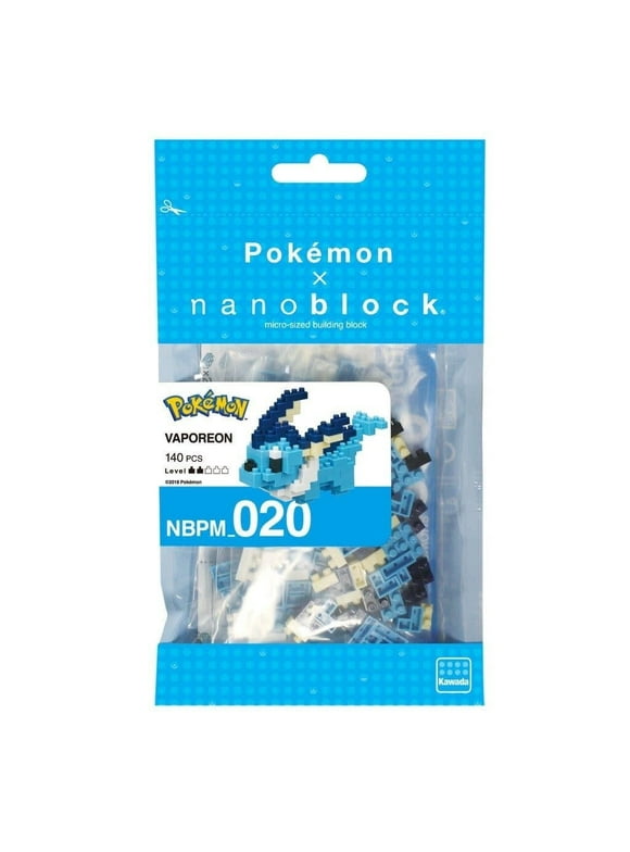 Pokemon Collectable Vaporeon Nanoblock Micro Sizes Building Block Figurine Kit
