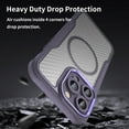 thumbnail image 4 of Case for iPhone 13 Pro Max,Full-Body Rugged Carbon Fibre Protective Clear Back Hybrid Magnetic with Wireless Charge Shockproof Protector Phone Case for iPhone 13 Pro Max,6.7 inch 2021 (Purple), 4 of 9