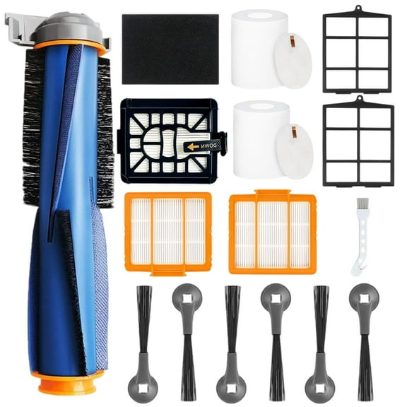 Replacement Parts Compatible with Shark AV2501S AV2511AE AV2501AE RV2502AE RV2610WA AV2510AOUS RV2520AOUS Robot Vacuum Cleaner, Accessories Kit with Main Brush, HEPA Filter, Foam Filter, Side Brush