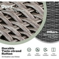 thumbnail image 2 of 8 Pieces Outdoor Patio Furniture Sets with Ottman, Manual Weaving Wicker for Backyard Patio Garden, 2 of 8