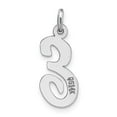 thumbnail image 4 of FJC Finejewelers 14 kt White Gold Medium Script Letter E Initial Charm, 4 of 6