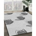 thumbnail image 2 of Ahgly Company Indoor Round Patterned Platinum Gray Area Rugs, 5' Round, 2 of 6