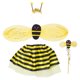 thumbnail image 1 of BRIGHTFUFU Juego de disfraces de 4 piezas Conjunto de alas de abeja Aro de pelo Falda de tutú Kit de varita de hadas Accesorios de cosplay de escenario para niño Varita de color aleatorio, 1 of 8