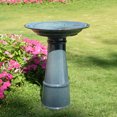 thumbnail image 1 of Ceramic Birdbath Outdoor Contempory Design Ocean Blue Serenity, 1 of 5